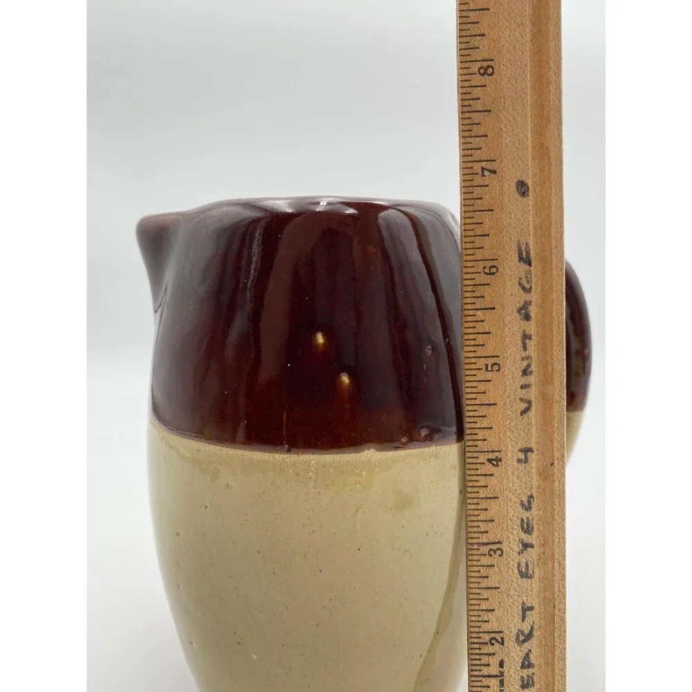 Zanesville Brown & Tan Stoneware Pitcher Rustic Table Setting